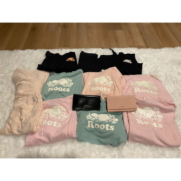 HUGE Roots Canada Hoodie Sweatshirt Sweatpants LOT XS XXS Pink Black - Picture 3 of 9